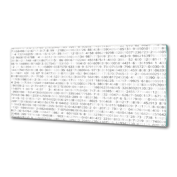 Dekorační panel sklo Binární kód