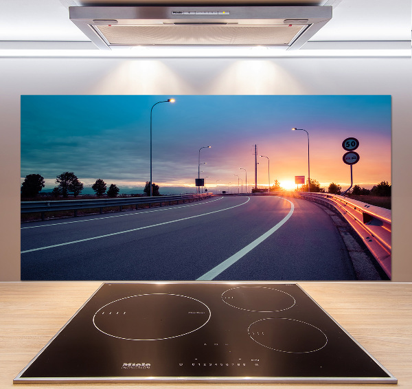 Dekorační panel sklo Dálnice