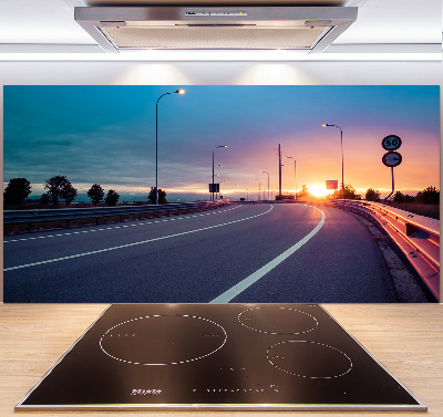 Dekorační panel sklo Dálnice