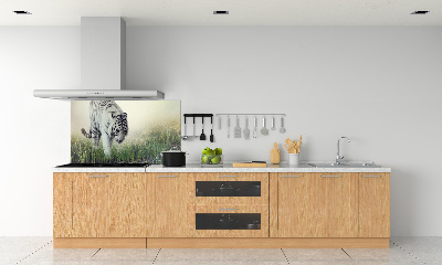 Dekorační panel sklo Bílý tygr