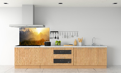 Panel do kuchyně Západ slunce hory