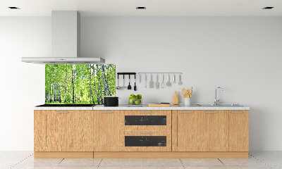 Dekorační panel sklo Břízový les
