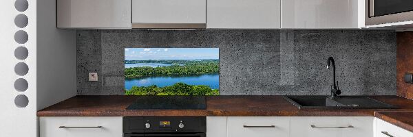 Panel do kuchyně Les na jezerem