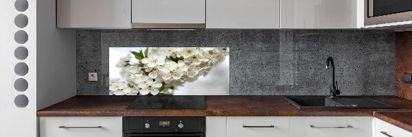Dekorační panel sklo Květy višně