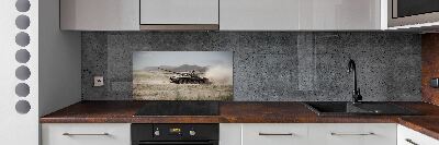 Panel do kuchyně Tank na poušti