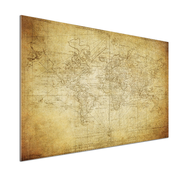 Panel do kuchyně Stará mapa světa