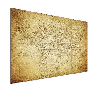 Panel do kuchyně Stará mapa světa