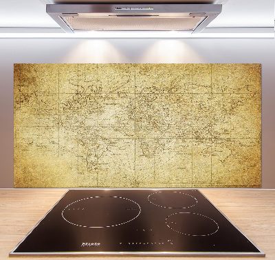 Panel do kuchyně Stará mapa světa