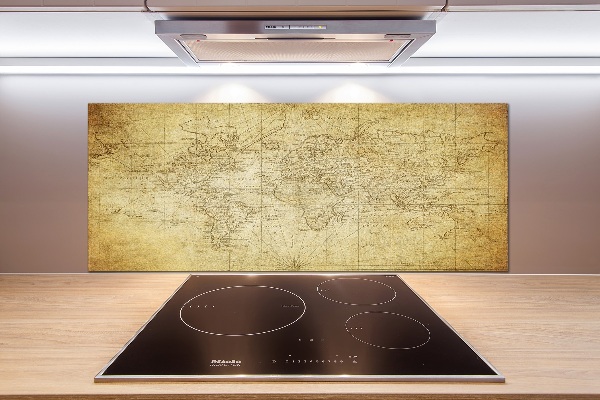 Panel do kuchyně Stará mapa světa