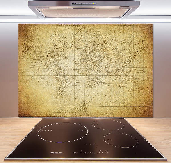 Panel do kuchyně Stará mapa světa