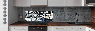 Panel do kuchyně Motýli a květiny