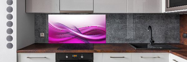 Skleněný panel do kuchynské linky Vlny pozadí