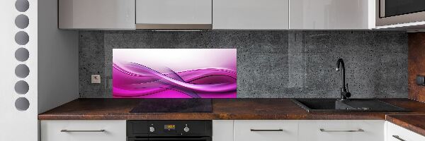 Skleněný panel do kuchynské linky Vlny pozadí