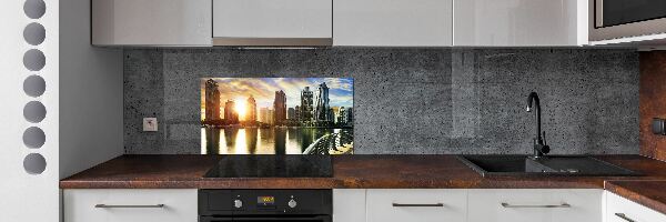 Panel lacobel Dubai západ slunce
