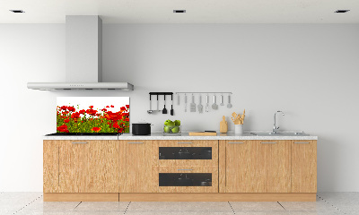 Dekorační panel sklo Polní mák