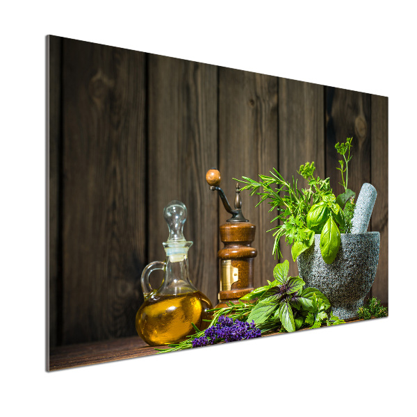 Panel do kuchyně Byliny v hmoždíři