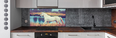 Panel do kuchyně Bílký kůň jezero