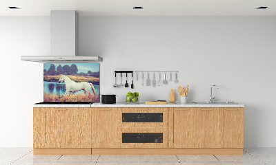 Panel do kuchyně Bílký kůň jezero