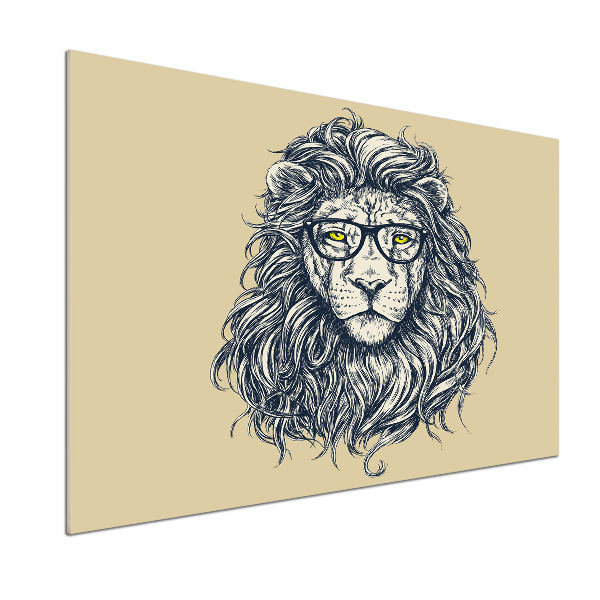 Dekorační panel sklo Lev hipster