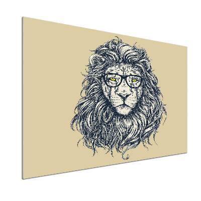 Dekorační panel sklo Lev hipster