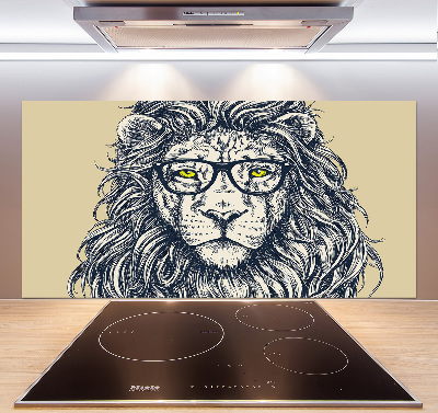 Dekorační panel sklo Lev hipster