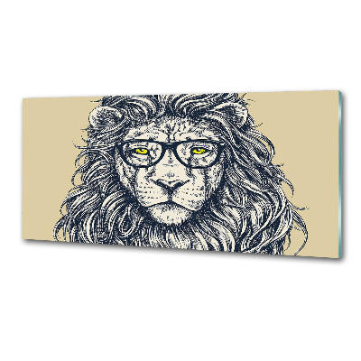 Dekorační panel sklo Lev hipster