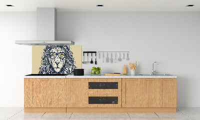 Dekorační panel sklo Lev hipster