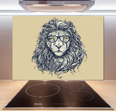Dekorační panel sklo Lev hipster