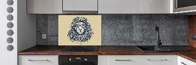 Dekorační panel sklo Lev hipster