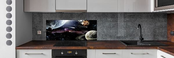 Skleněný panel do kuchynské linky Vesmír