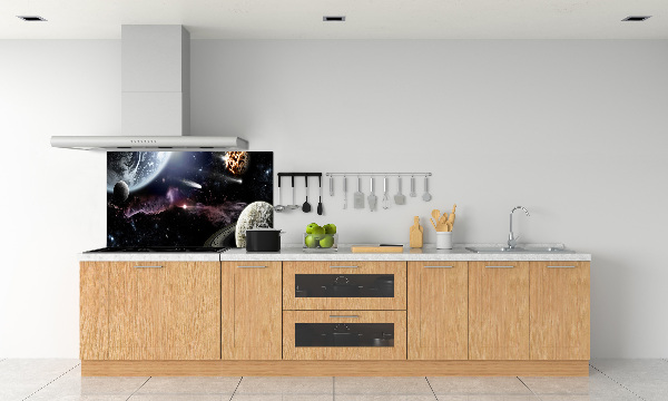 Skleněný panel do kuchynské linky Vesmír