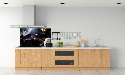 Skleněný panel do kuchynské linky Vesmír