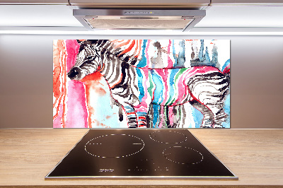Panel do kuchyně Barevná zebra