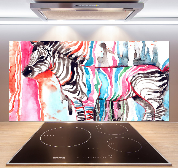 Panel do kuchyně Barevná zebra