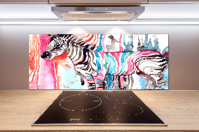 Panel do kuchyně Barevná zebra