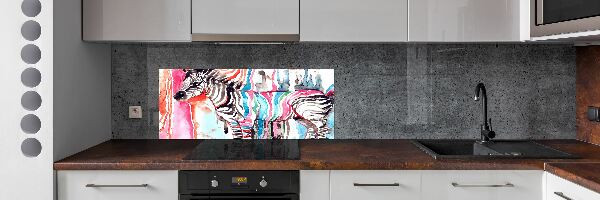 Panel do kuchyně Barevná zebra