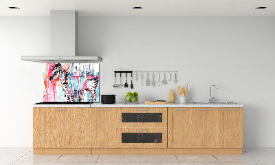 Panel do kuchyně Barevná zebra
