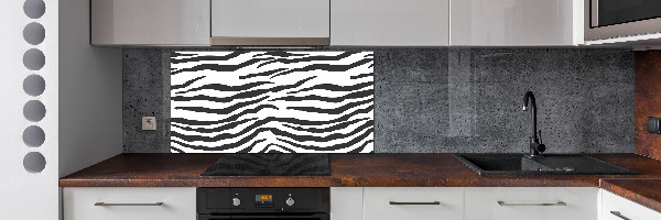 Skleněný panel do kuchynské linky Zebra pozadí