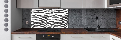 Skleněný panel do kuchynské linky Zebra pozadí
