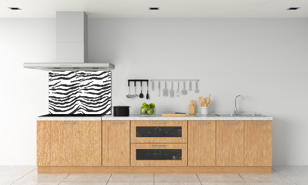 Skleněný panel do kuchynské linky Zebra pozadí