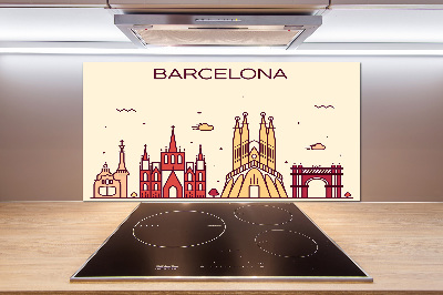 Panel do kuchyně Nápis Barcelona