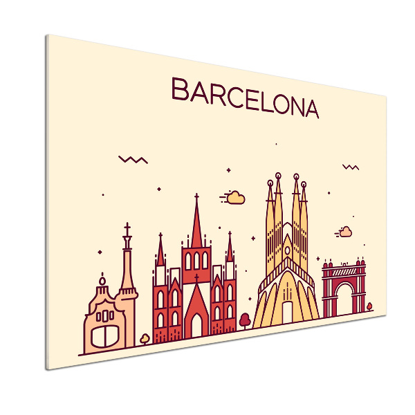 Panel do kuchyně Nápis Barcelona
