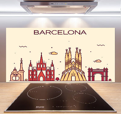 Panel do kuchyně Nápis Barcelona