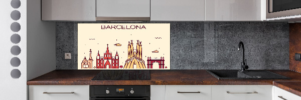 Panel do kuchyně Nápis Barcelona