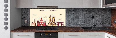 Panel do kuchyně Nápis Barcelona