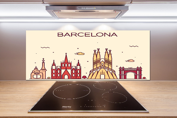 Panel do kuchyně Nápis Barcelona