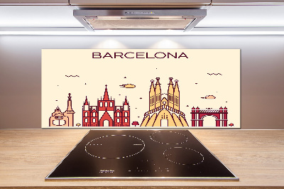 Panel do kuchyně Nápis Barcelona