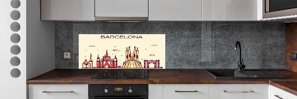 Panel do kuchyně Nápis Barcelona