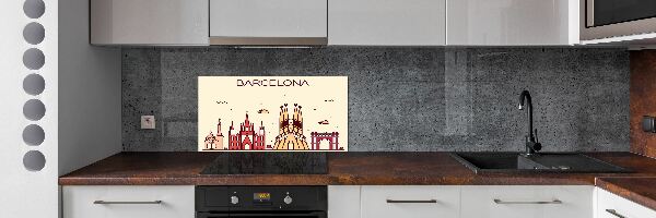 Panel do kuchyně Nápis Barcelona