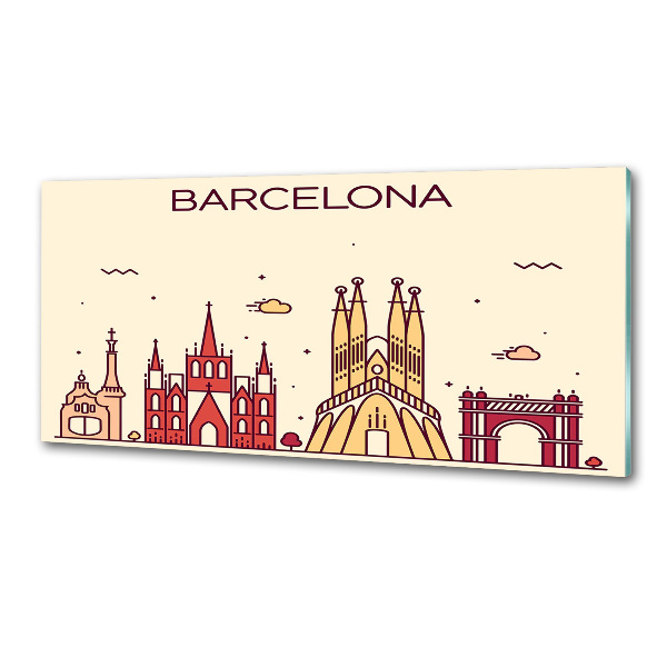 Panel do kuchyně Nápis Barcelona